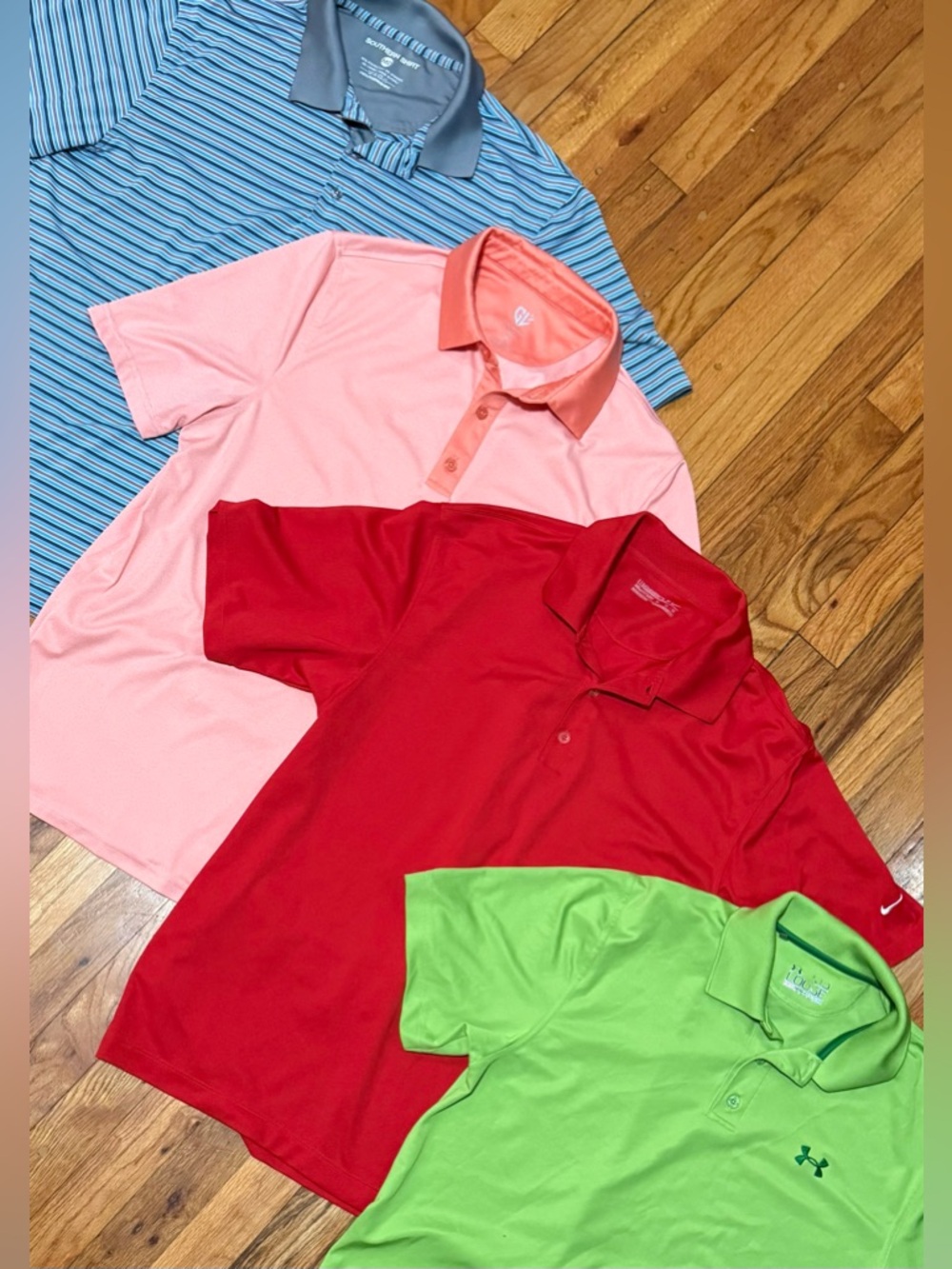 Grahm Luxe Lot Of 4 Men’s Med Golf Shirts,  /Nike/Southern Shirt/Under Armour